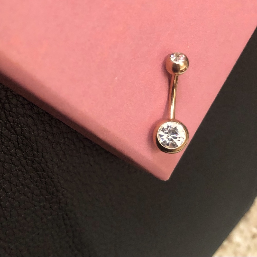 ⭐️3/$15 New! Gold navel belly ring 14 gauge